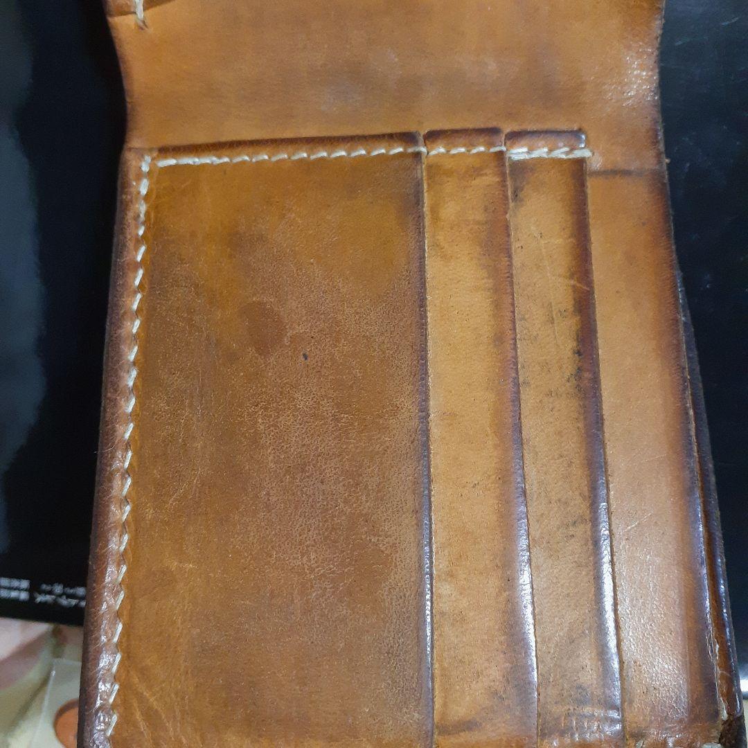 goro's 二つ折り財布 ブラウン レザー