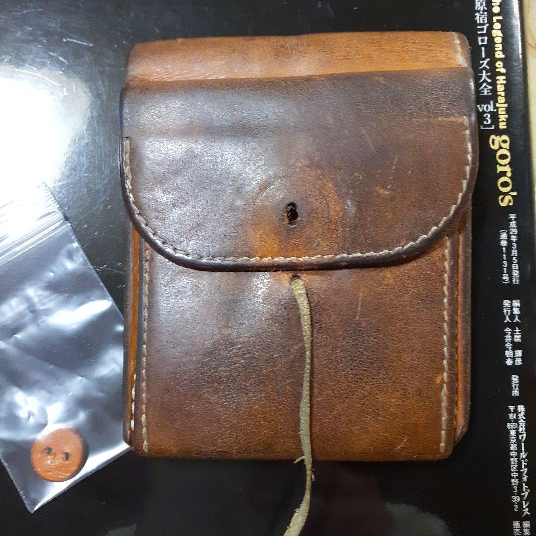 goro's 二つ折り財布 ブラウン レザー