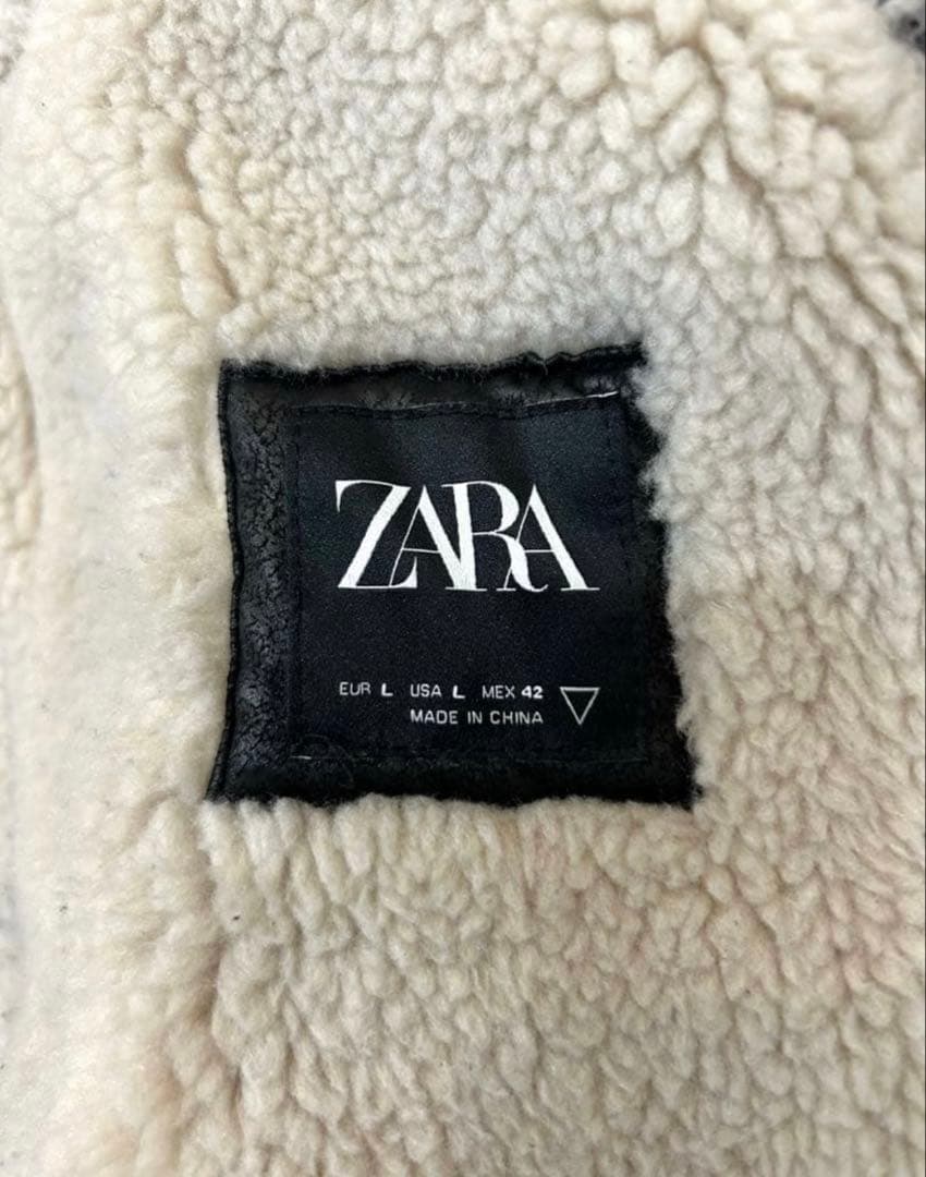 【完売モデル】美品ZARA B-3 フェイクムートン　フライトジャケットLサイズ