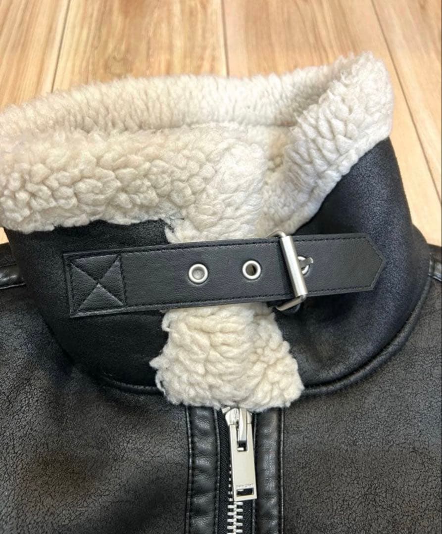 【完売モデル】美品ZARA B-3 フェイクムートン　フライトジャケットLサイズ