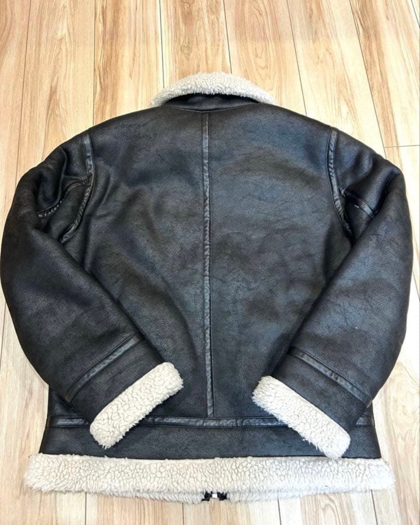 【完売モデル】美品ZARA B-3 フェイクムートン　フライトジャケットLサイズ