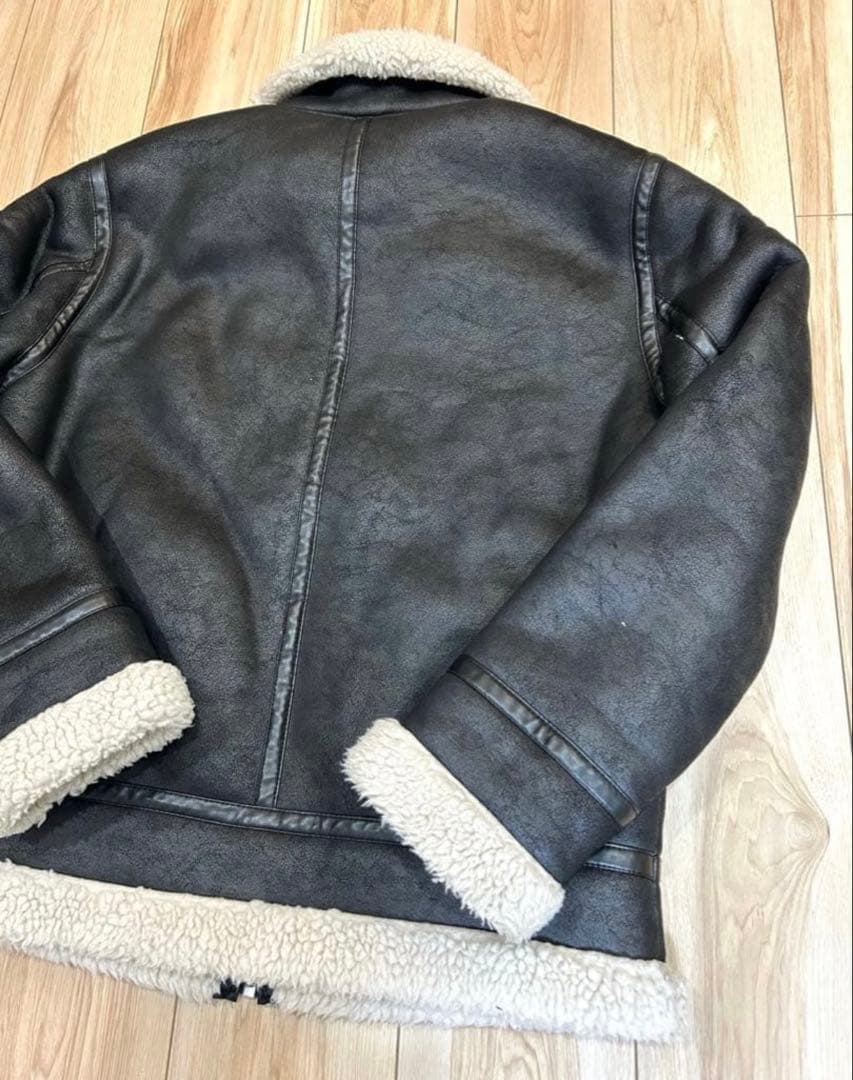 【完売モデル】美品ZARA B-3 フェイクムートン　フライトジャケットLサイズ