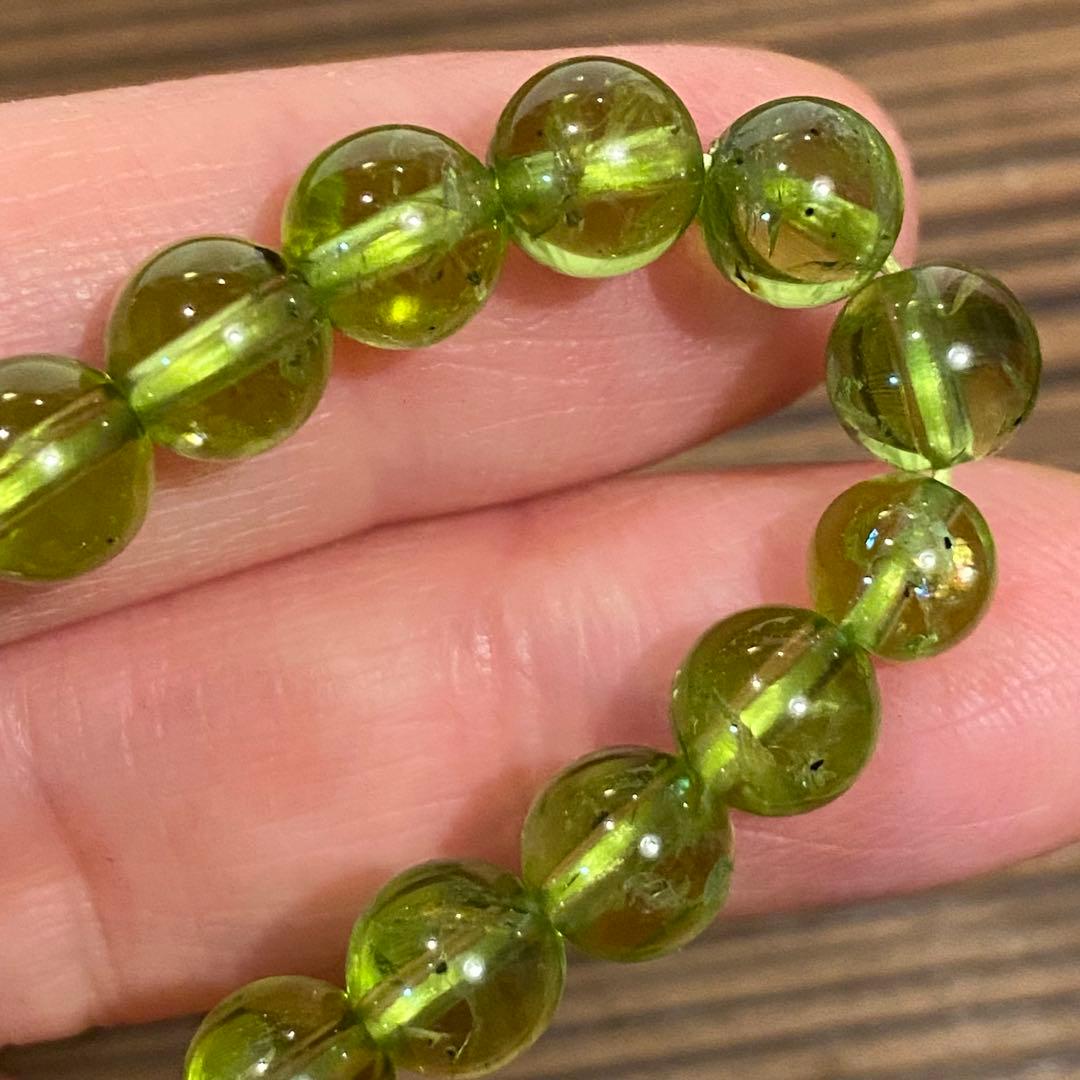 高品質　ペリドット ブレスレット　 天然石 パワーストーン 天然石ブレスレット