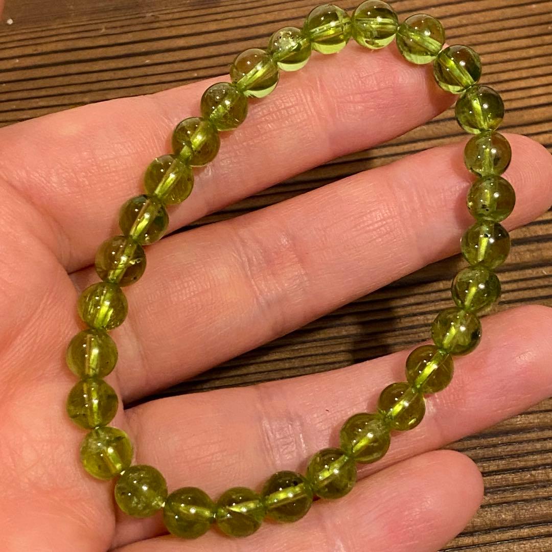 高品質　ペリドット ブレスレット　 天然石 パワーストーン 天然石ブレスレット
