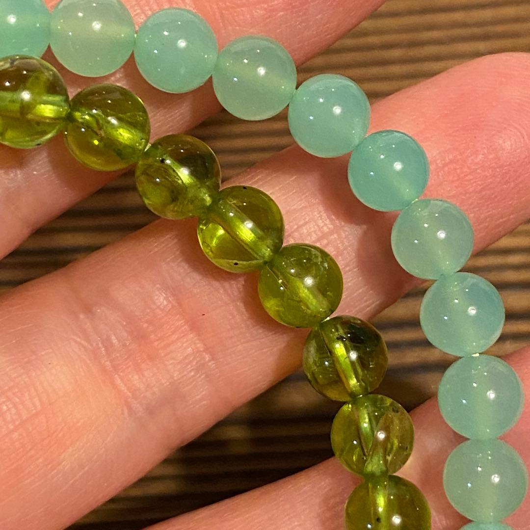 高品質　ペリドット ブレスレット　 天然石 パワーストーン 天然石ブレスレット