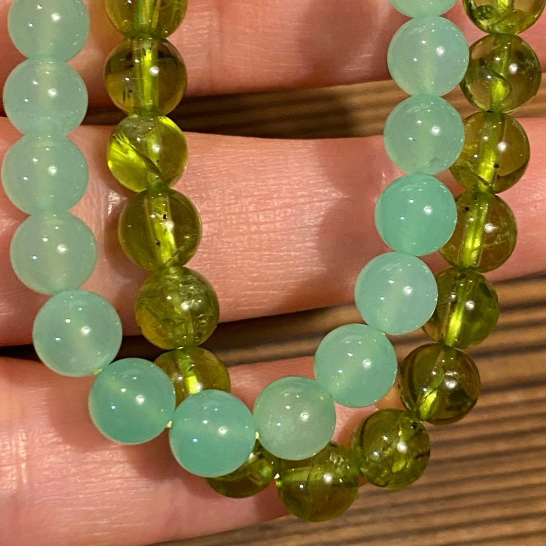 高品質　ペリドット ブレスレット　 天然石 パワーストーン 天然石ブレスレット