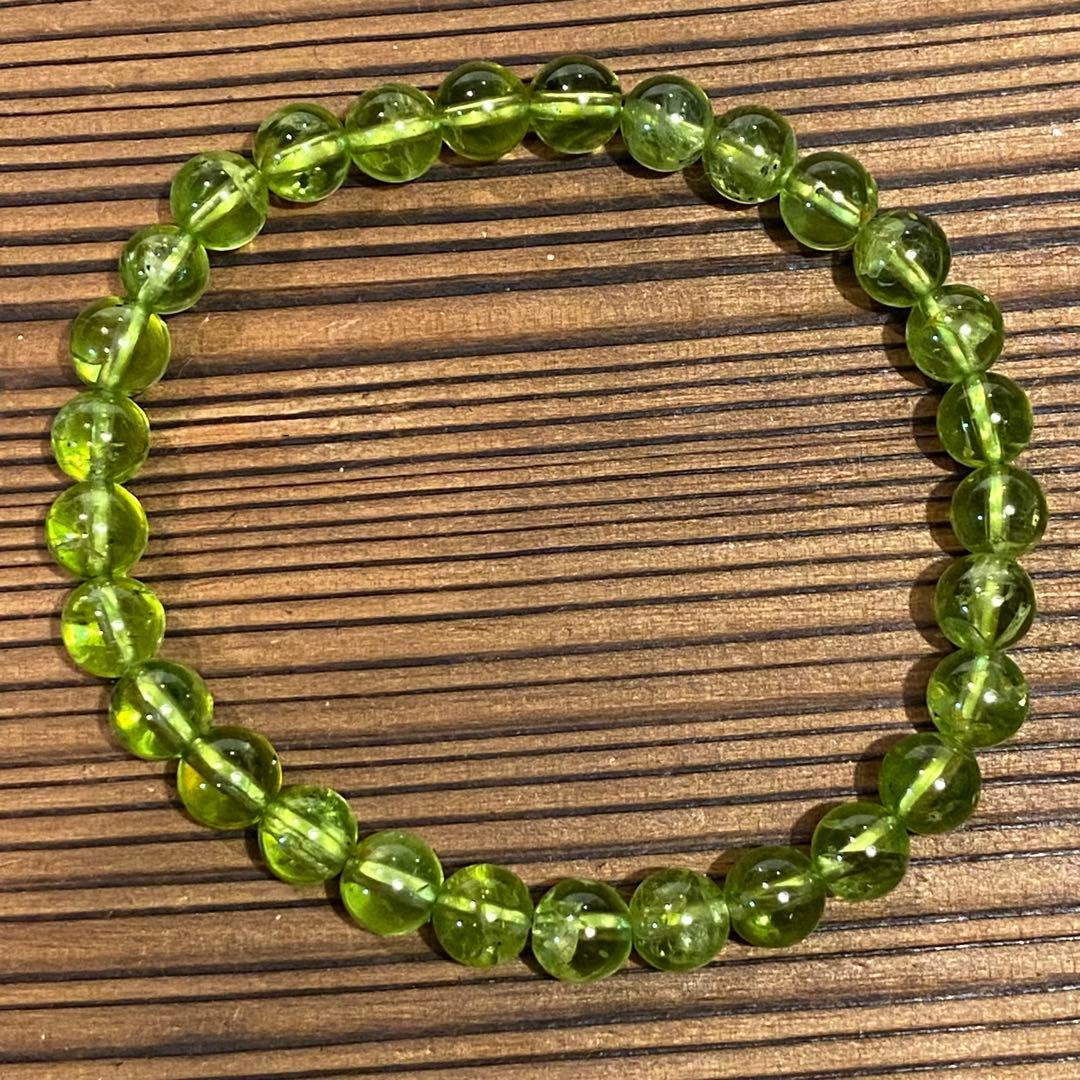 高品質　ペリドット ブレスレット　 天然石 パワーストーン 天然石ブレスレット