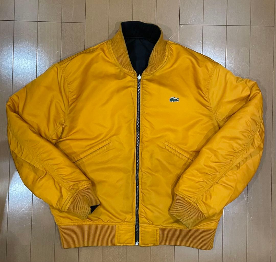 【希少・完売品】LACOSTE キルティング　MA-1 黒　リバーシブル