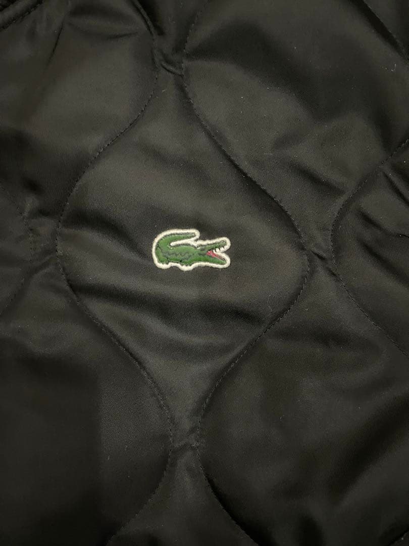 【希少・完売品】LACOSTE キルティング　MA-1 黒　リバーシブル