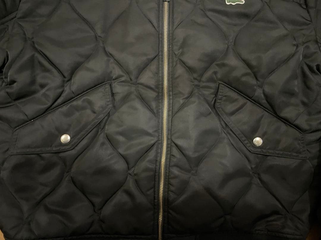 【希少・完売品】LACOSTE キルティング　MA-1 黒　リバーシブル