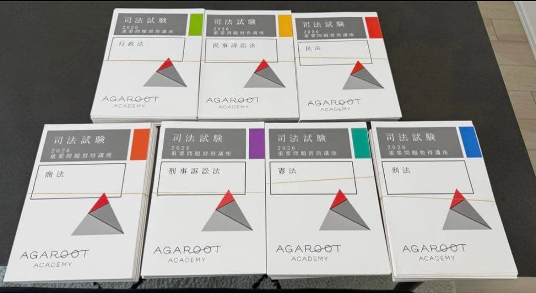【裁断済み】最新版・アガルート重要問題習得講座 2026 2027受験向け講座