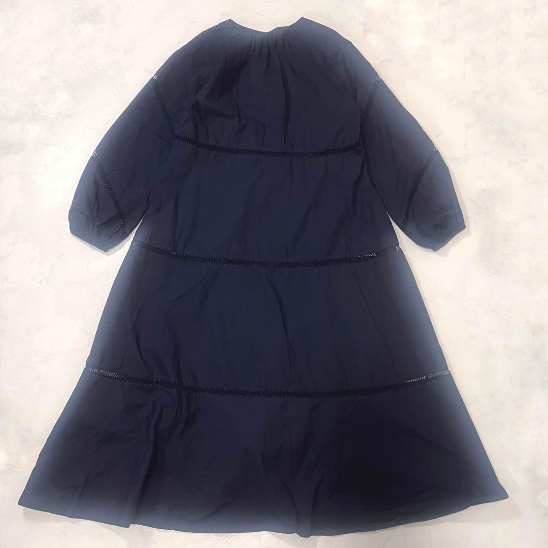 完売希少　ヌキテパ　五明祐子　ポプリンレースロングドレス　コットン　インド　S