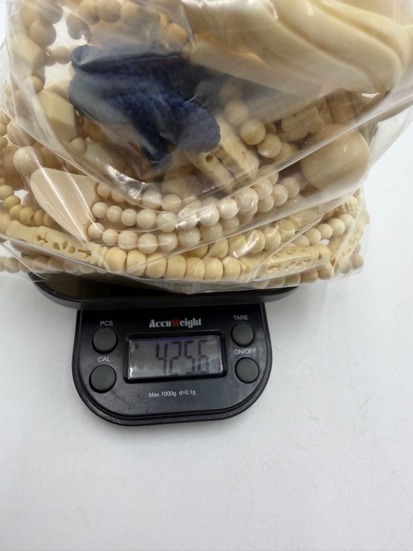 象牙調 象牙風 アクセサリー 約420g 大量 おまとめ ジュエリー ジャンク