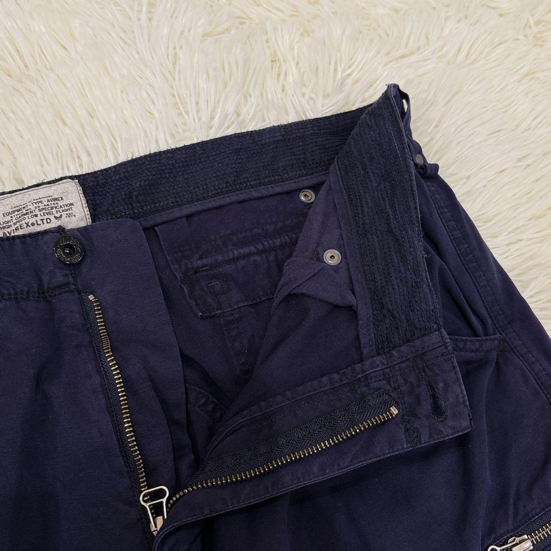 AVIREX アヴィレックス　カーゴパンツ　2XL ネイビー　ギミックパンツ