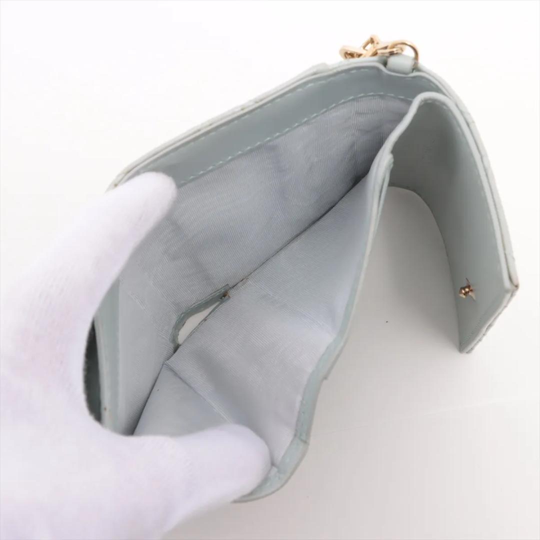 Dior 三つ折り財布 レディディオール カナージュ パテントレザー ディオール