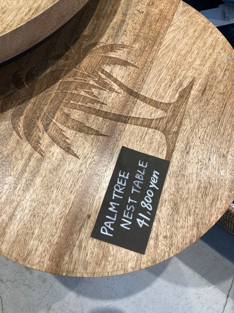WTW ダブルティー　パームツリーネストテーブル☆