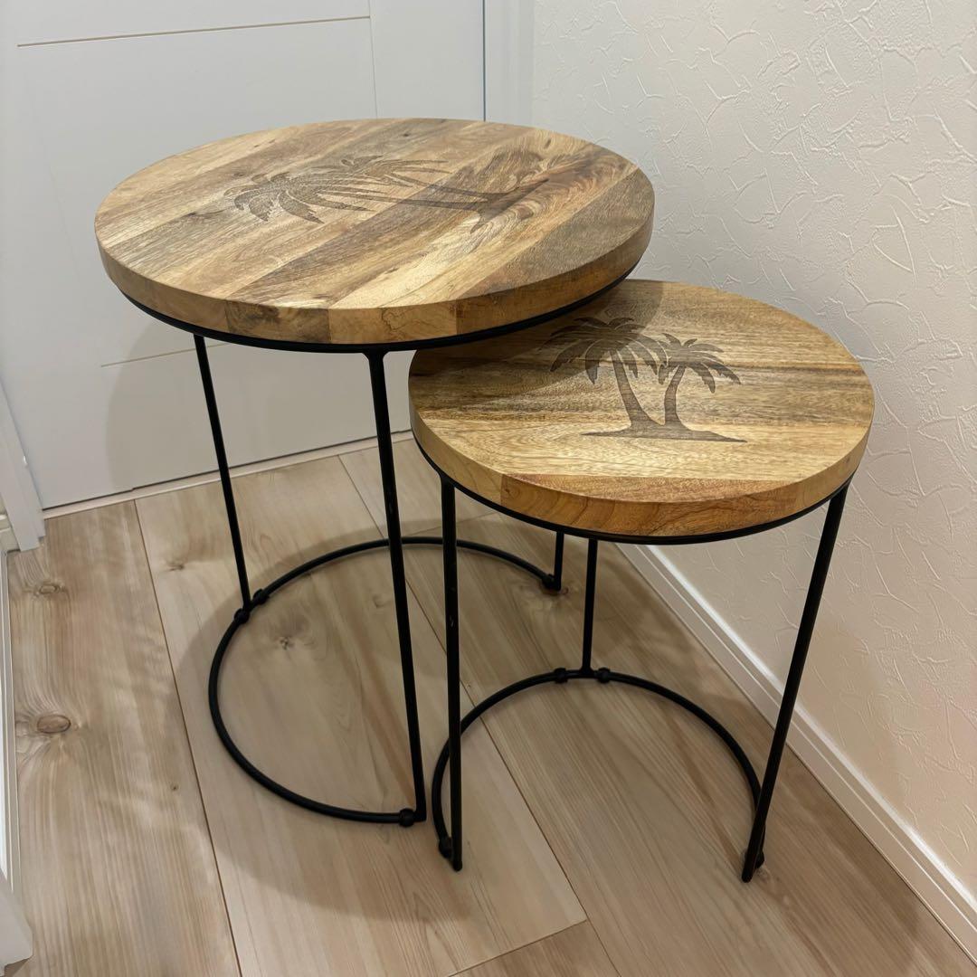 WTW ダブルティー　パームツリーネストテーブル☆