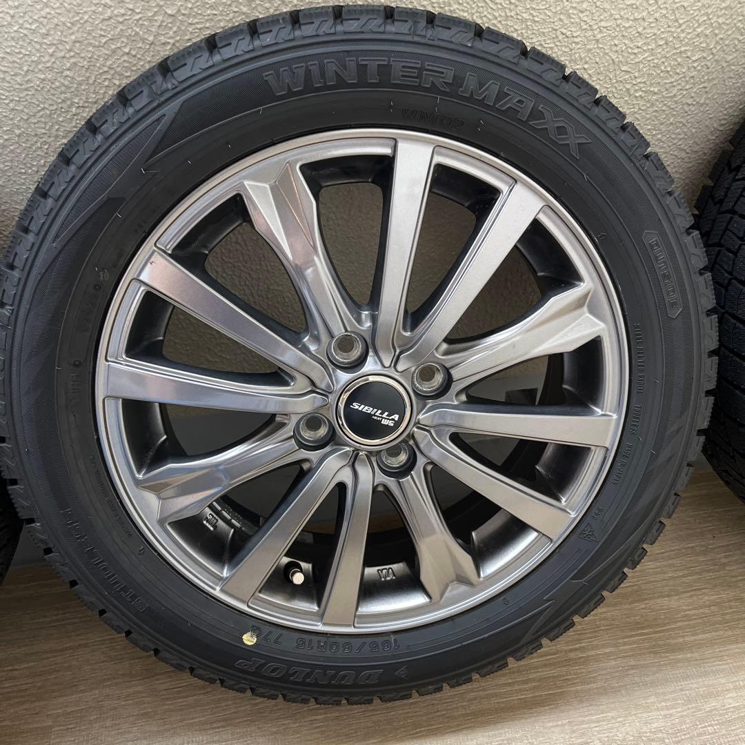 スタッドレスタイヤ ホイールセット（ダンロップ15インチ　シビラ）　ハスラー