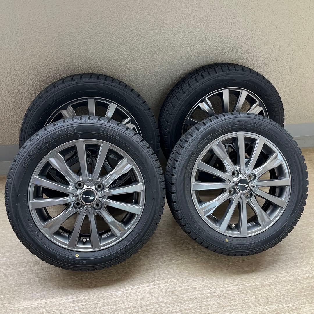 スタッドレスタイヤ ホイールセット（ダンロップ15インチ　シビラ）　ハスラー
