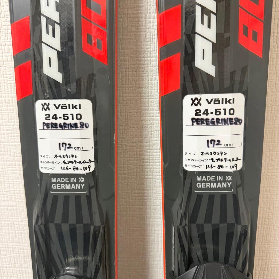 2024-25Völkl Peregrine 80 スキー板 172cm