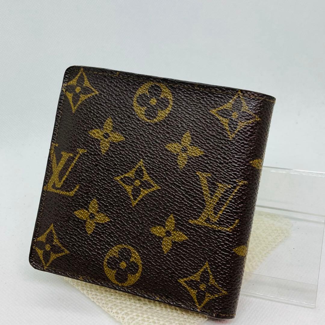 ルイヴィトン モノグラム ポルトフォイユ マルコ　二つ折り財布 茶色 782