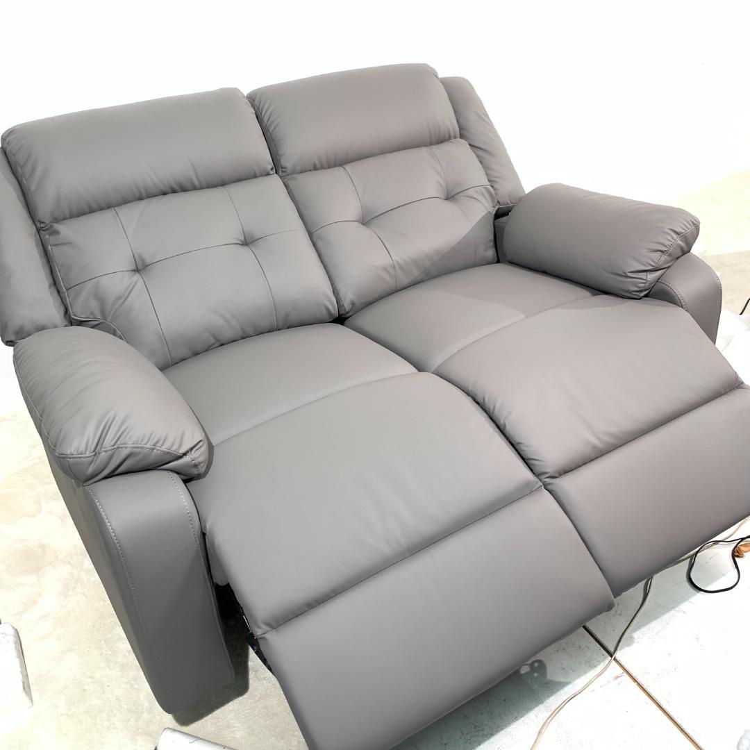 訳あり新品　リクライニングソファ 2人掛け 電動ソファー　546+547