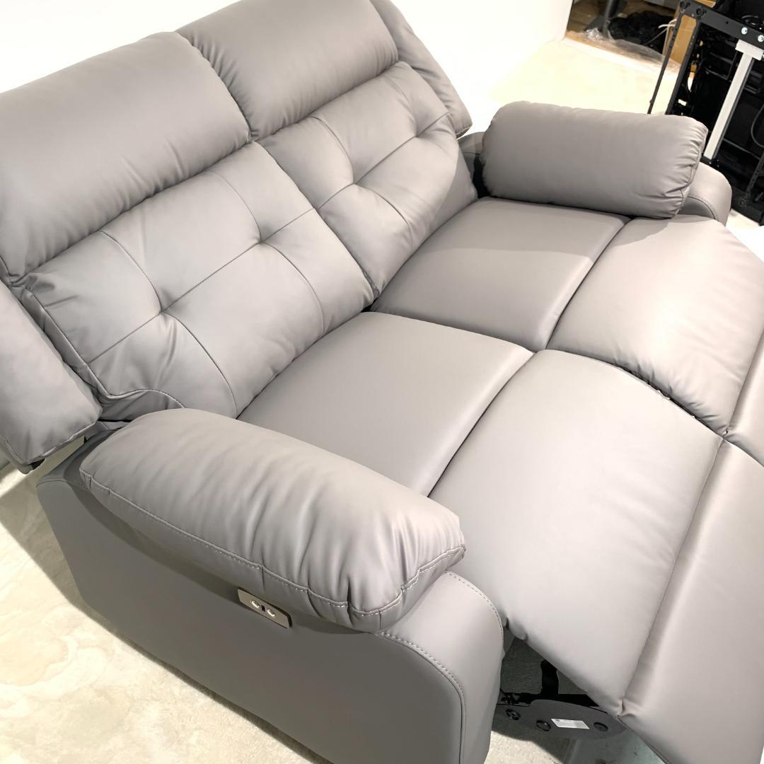 訳あり新品　リクライニングソファ 2人掛け 電動ソファー　546+547