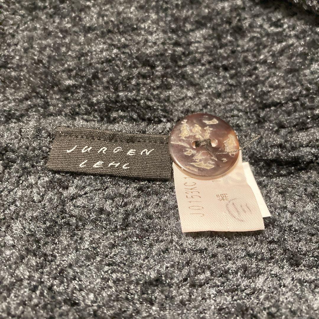 美品✨ヨーガンレール　 シルク100%　モールニット　ロングコート　XL相当　黒