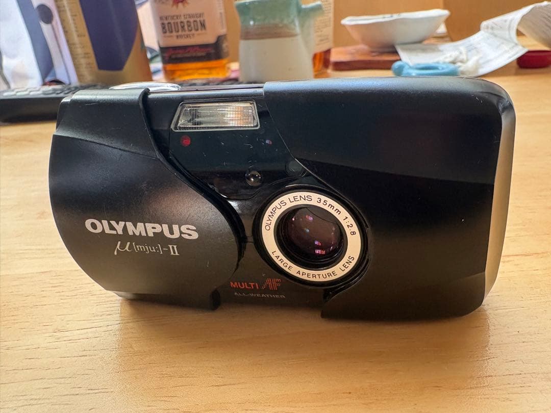 動作確認済み　OLYMPUS μ-II f2.8 Black 【Tested】