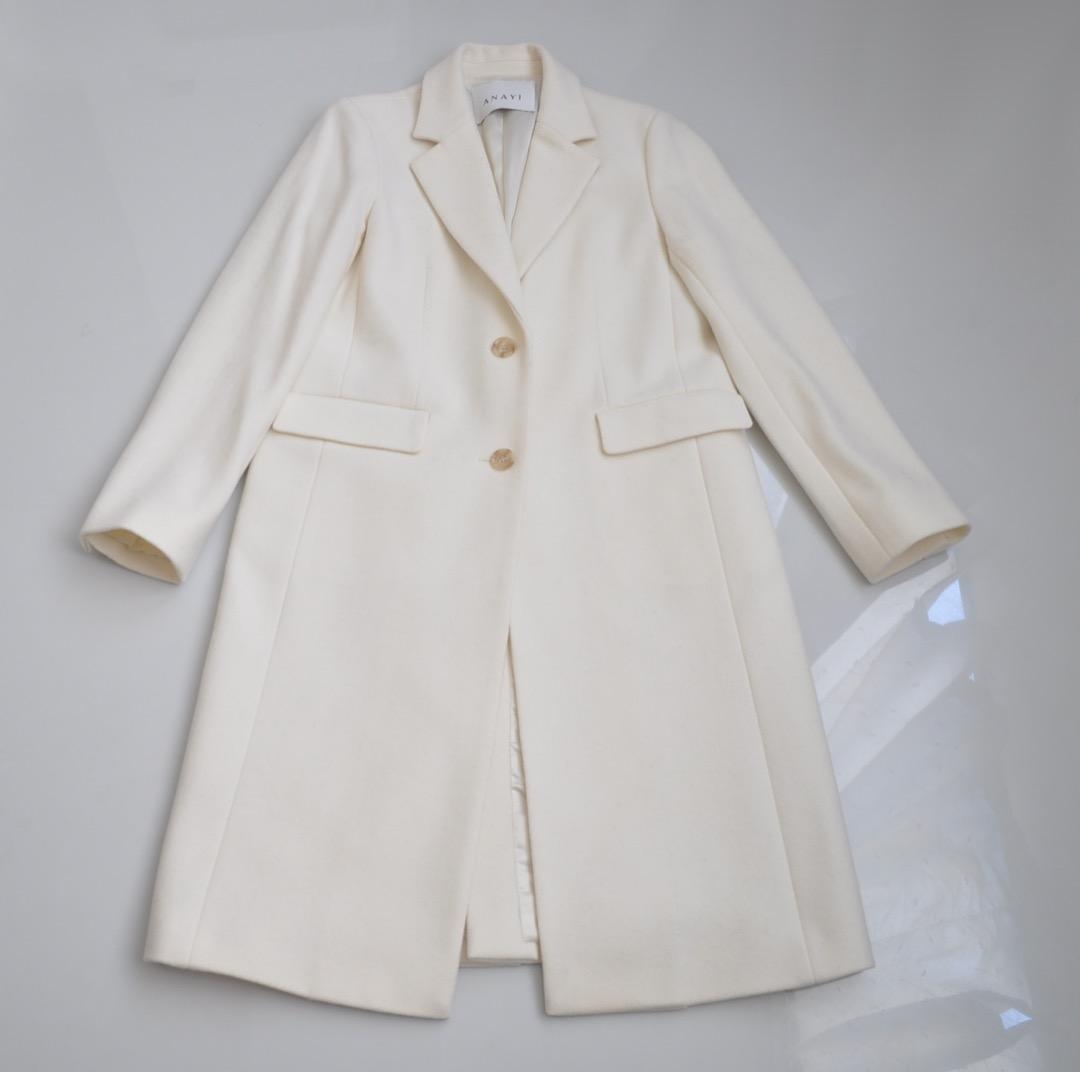 ANAYI チェスターコート オフホワイト アイボリー系白