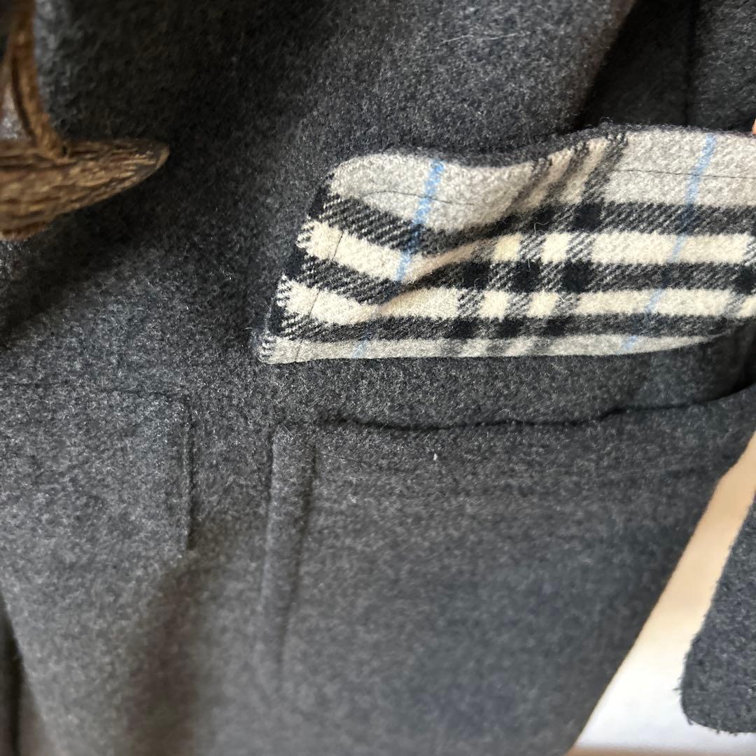 Burberry ダッフルコート 150A ダークグレーウール90%