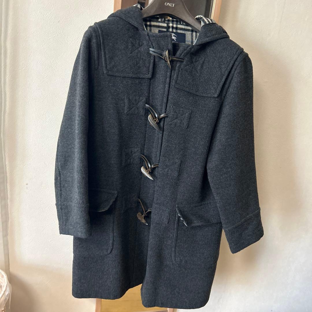 Burberry ダッフルコート 150A ダークグレーウール90%