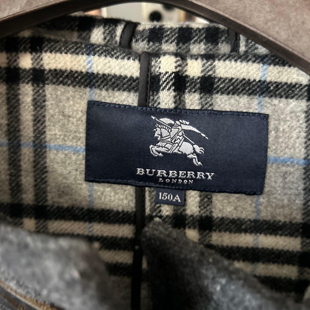Burberry ダッフルコート 150A ダークグレーウール90%