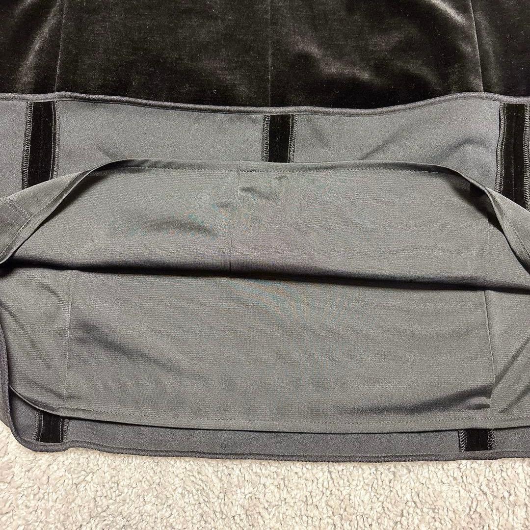 フォクシーニューヨーク　ベロアノアールシースルーブラックワンピース38