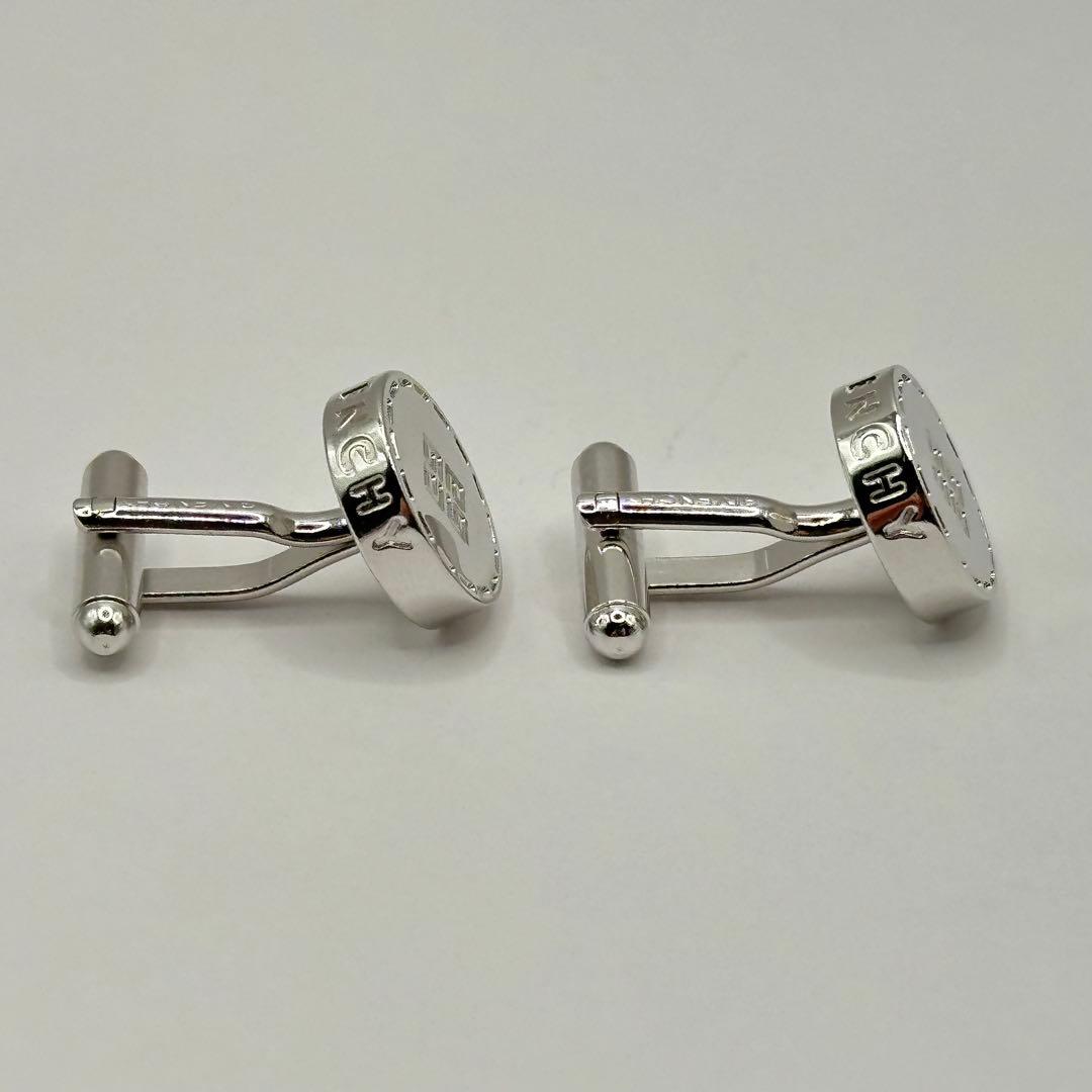 【美品・希少】GIVENCHY ジバンシー カフスボタン 4Gロゴ シルバー