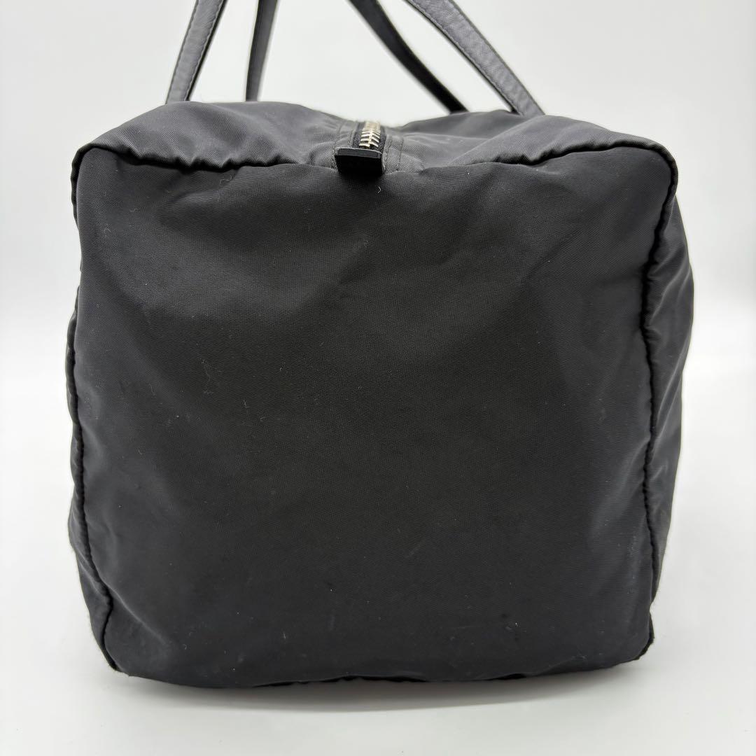 【ギャラ付】PRADA ボストンバッグ ミニ トライアングルロゴ ブラック