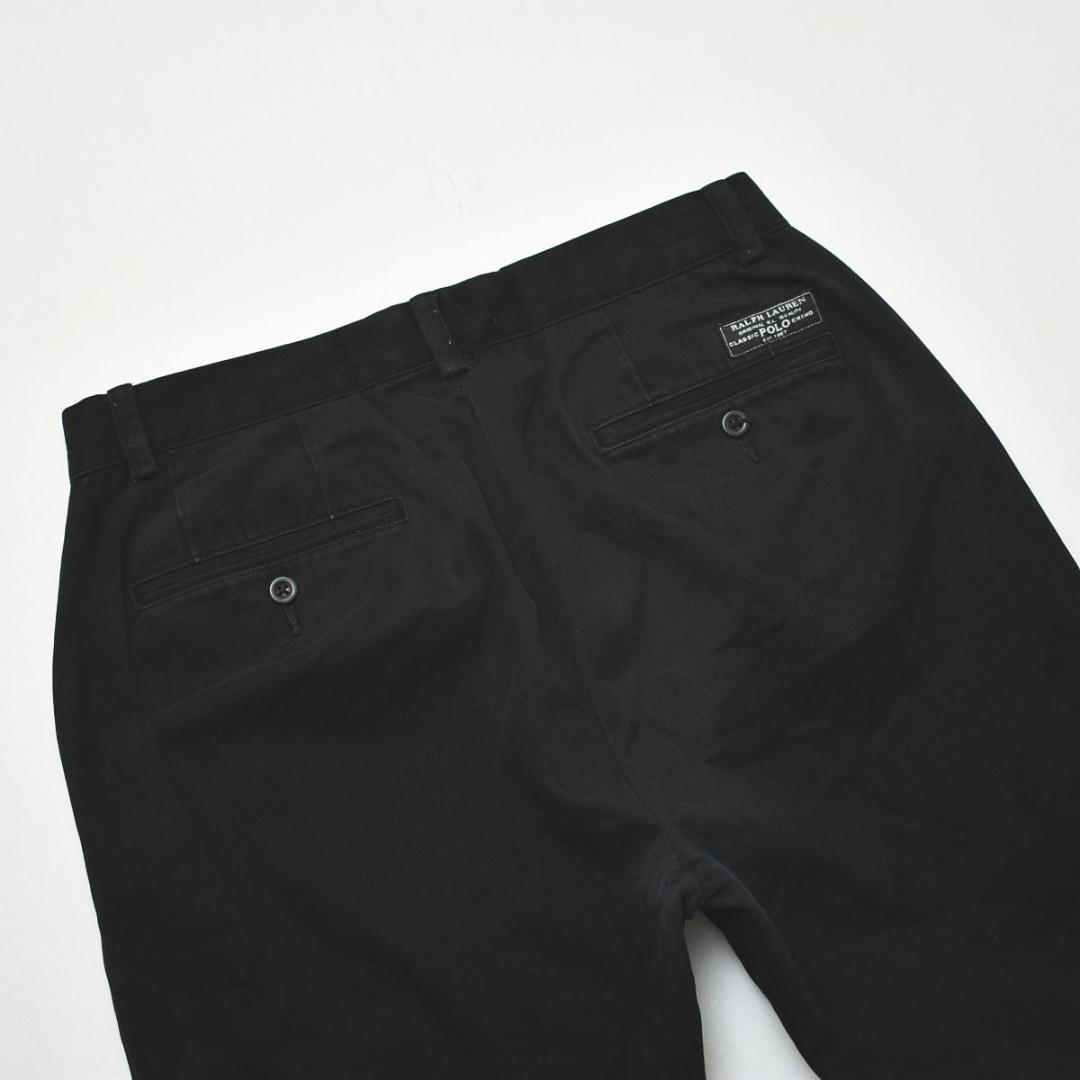 【ポロチノ】定番 POLO ラルフローレン クラシック チノパン テーパード 黒