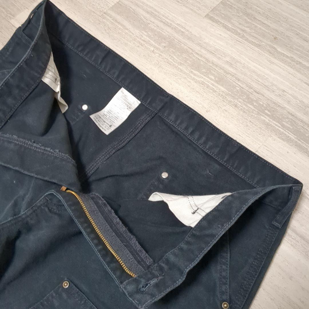 Carhartt ダブルニー 黒 ダック ペインターパンツ 38-32