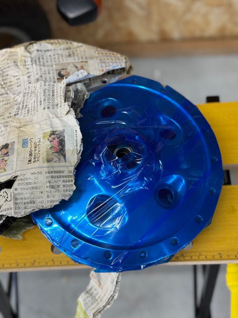 SR400/500 フロントハブ　バフがけ済み