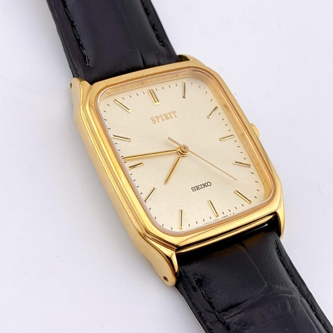 【美品/電池交換済】SEIKO　SPIRIT　腕時計　新品ベルト　クォーツ