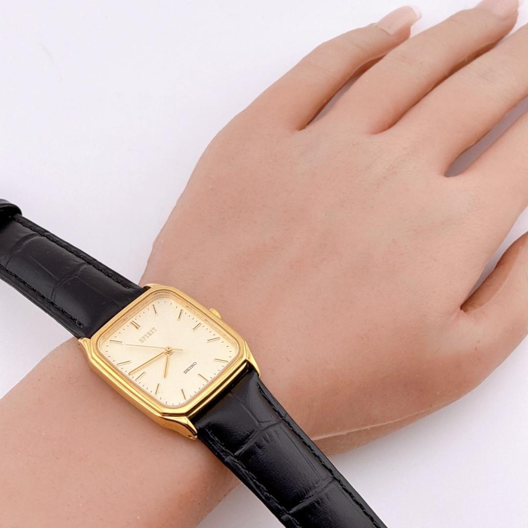 【美品/電池交換済】SEIKO　SPIRIT　腕時計　新品ベルト　クォーツ