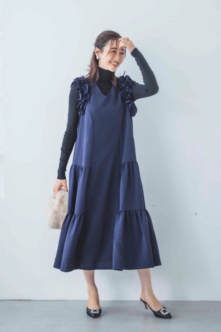 bitnabi ビンナビ　par-lang ドレス　ネイビー