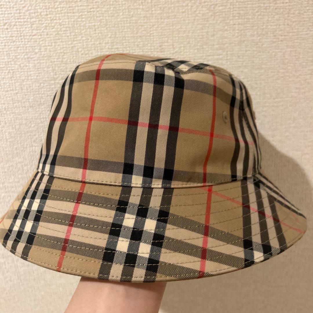 ぎ*ん様 BURBERRY チェック柄 バケットハット Mサイズ