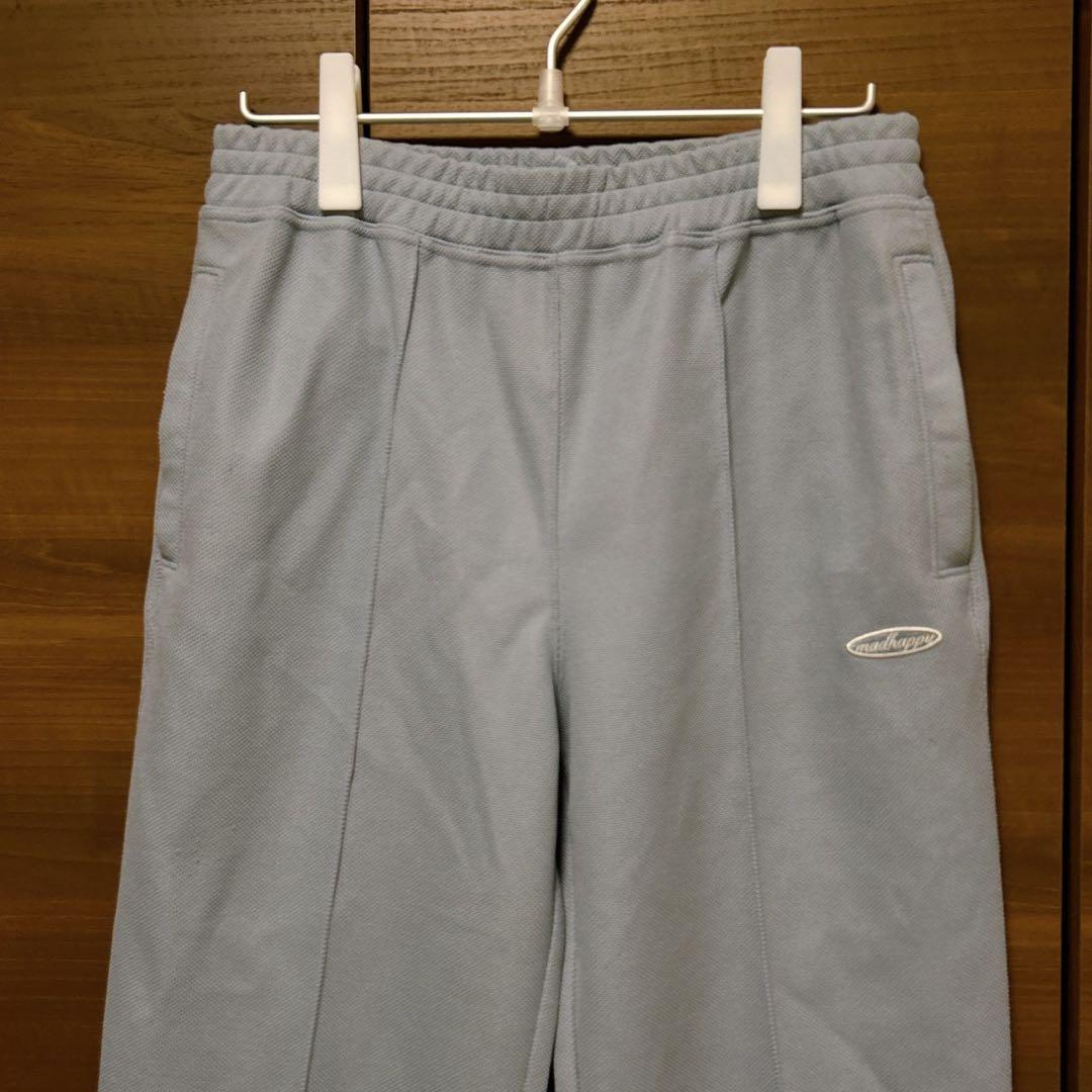 マッドハッピー【S】ピケトラックパンツ ジャージ 長ズボン ウエストゴム ロゴ付
