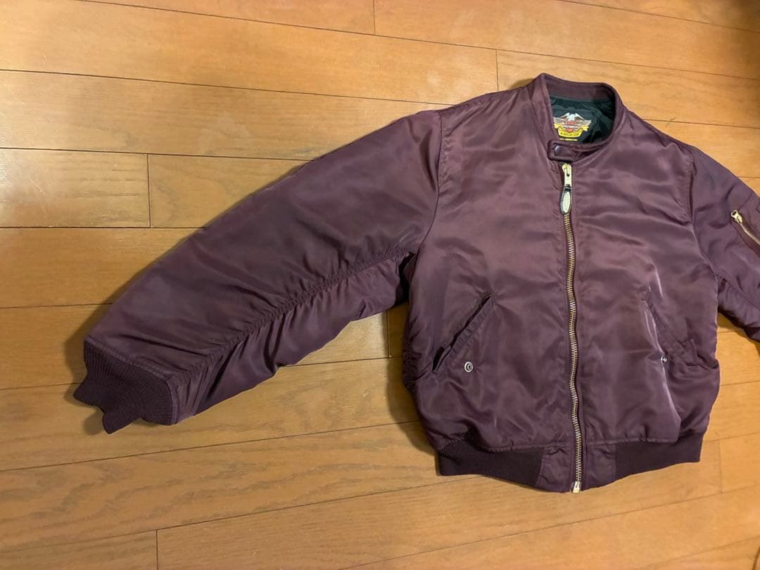 Harley-Davidson　MA-1　ボルドー　ヴィンテージ　バックロゴ