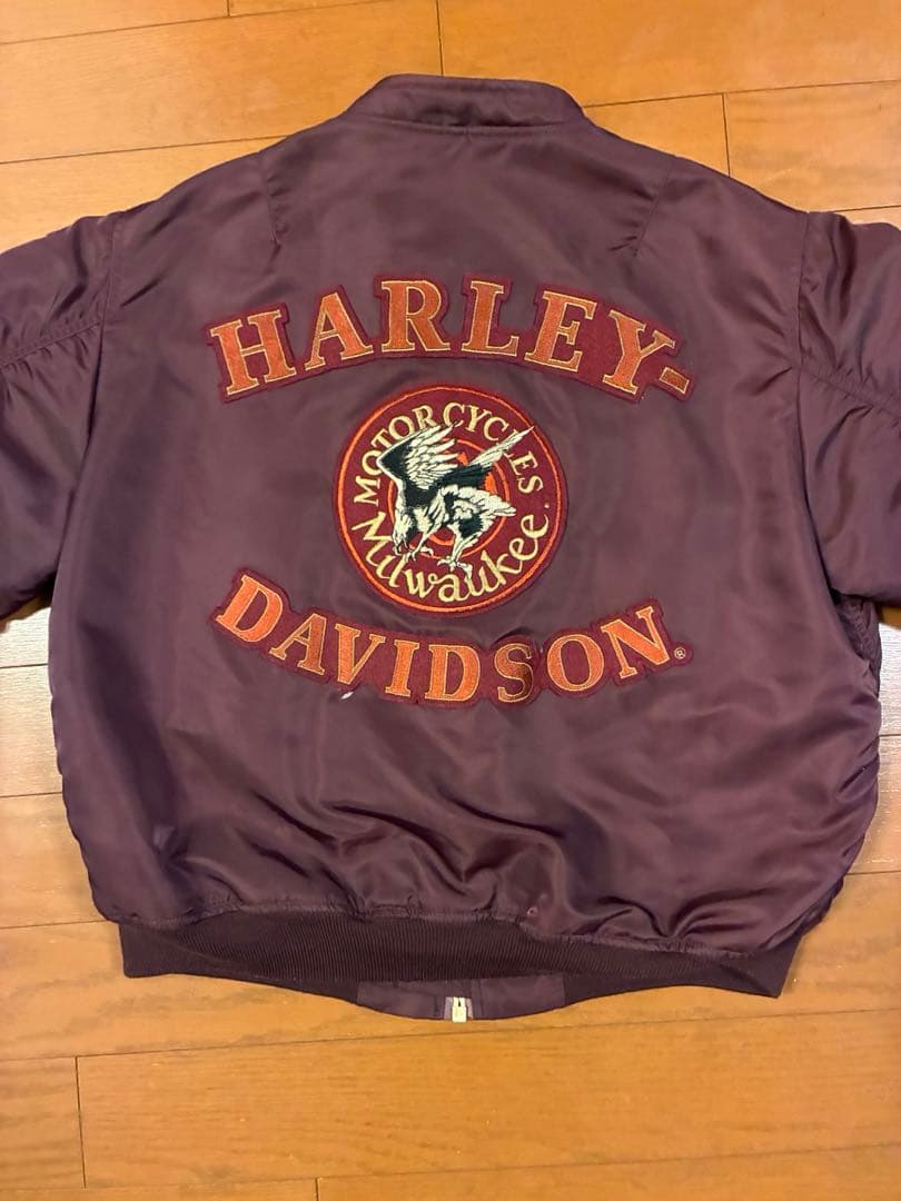 Harley-Davidson　MA-1　ボルドー　ヴィンテージ　バックロゴ