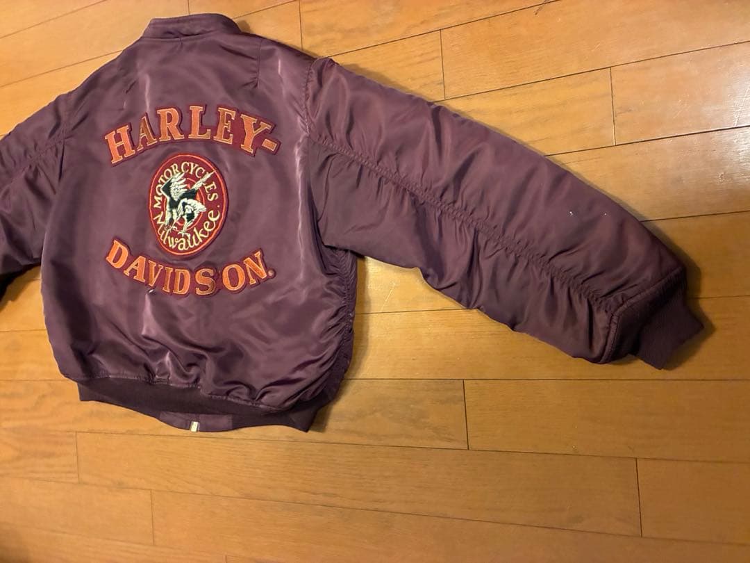 Harley-Davidson　MA-1　ボルドー　ヴィンテージ　バックロゴ