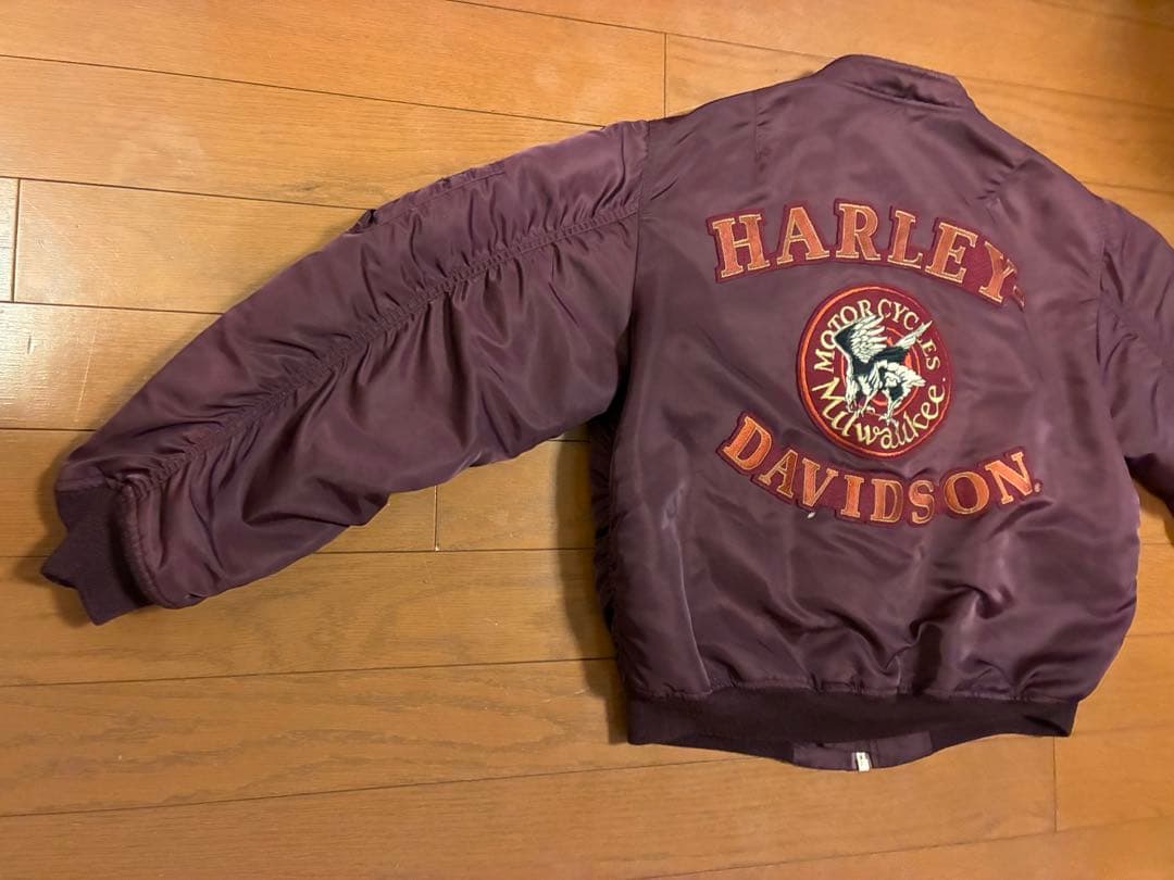 Harley-Davidson　MA-1　ボルドー　ヴィンテージ　バックロゴ