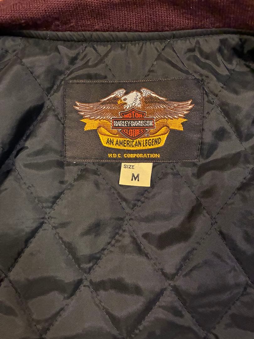 Harley-Davidson　MA-1　ボルドー　ヴィンテージ　バックロゴ