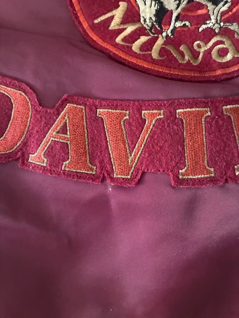 Harley-Davidson　MA-1　ボルドー　ヴィンテージ　バックロゴ